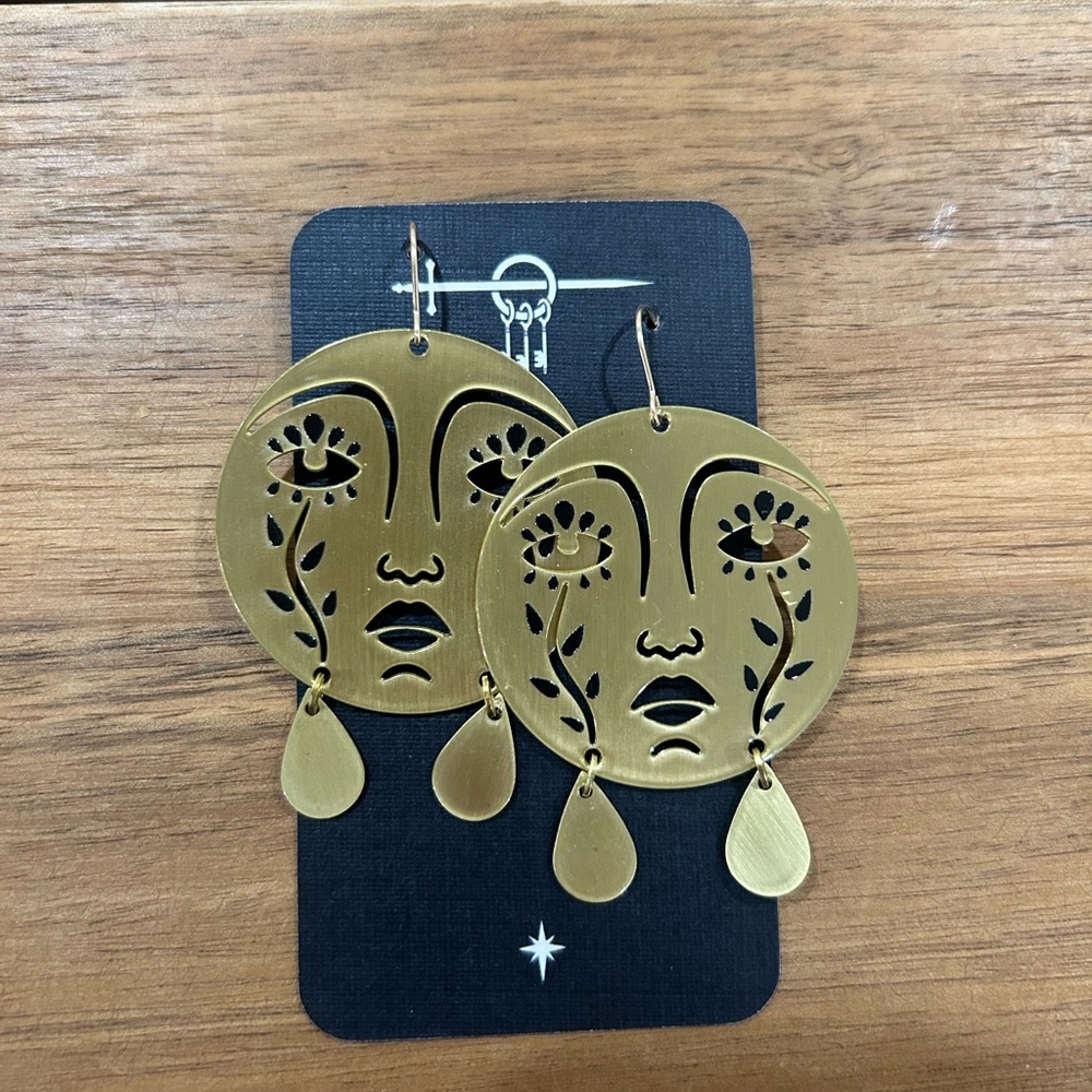 While Odin Sleeps Mother Moon Earrings